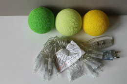 Cotton Balls Kabel 20 lampek LED