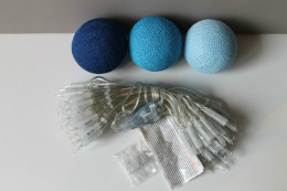 Cotton Balls Kabel 50 lampek LED
