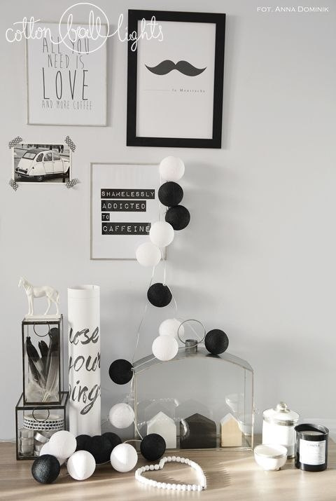 Cotton Balls Black&White 10L Cotton Balls Black&White 10L