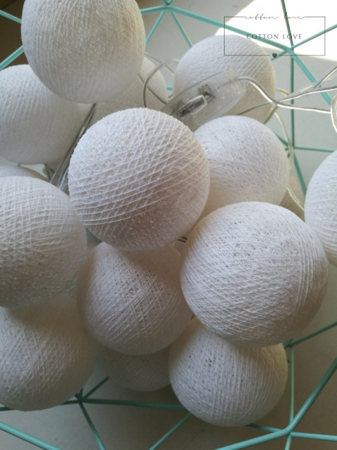 Cotton balls ALL WHITE II gat - 20 lampek Cotton balls ALL WHITE II gat - 20 lampek