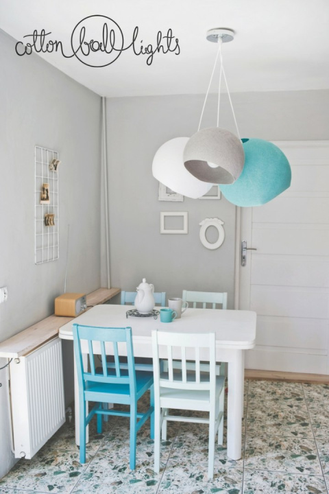 Cotton Ball Lamp M 31cm OPEN 3/4 Cotton Ball Lamp M 31cm OPEN 3/4