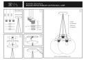 Cotton Ball Lamp M 31cm OPEN 3/4
