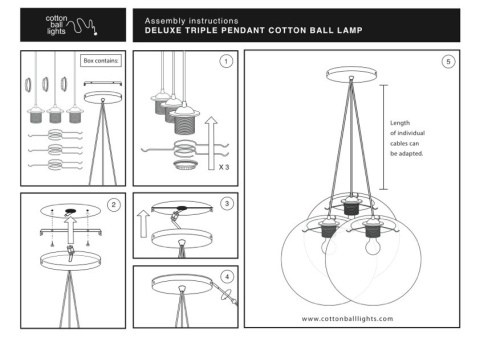 Cotton Ball Lamp M 31cm OPEN 3/4 Cotton Ball Lamp M 31cm OPEN 3/4