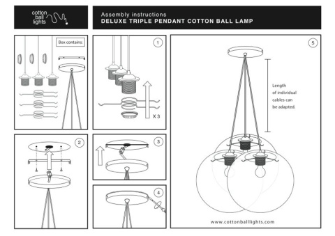 Cotton Ball Lamp L 36cm Cotton Ball Lamp L 36cm