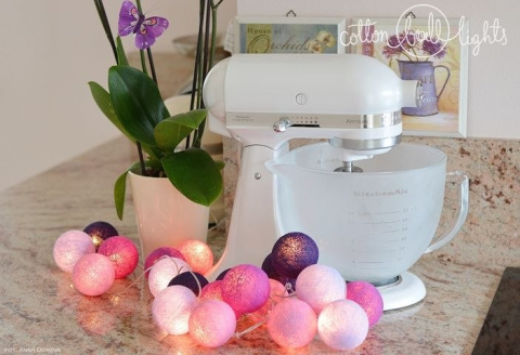 Cotton Balls Violets by Cotton Ball Lights 10L Cotton Balls Violets by Cotton Ball Lights 10L