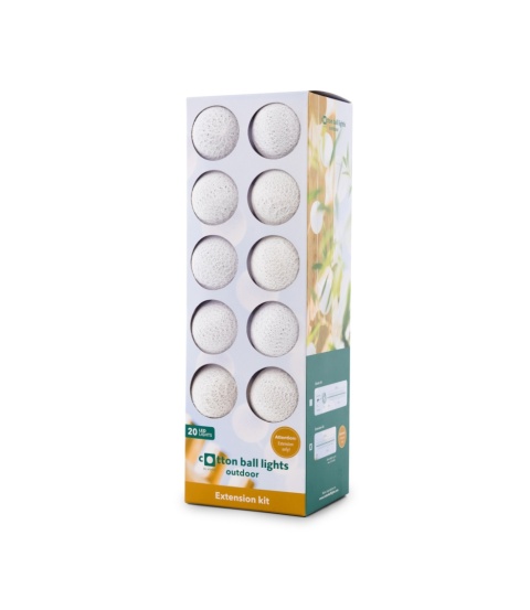 JUNGLA Outdoor Cotton Ball Lights, zestaw rozszerzający