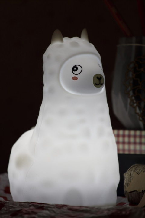 Lampka LED PUFI duża Alpaka Lampka LED PUFI duża Alpaka
