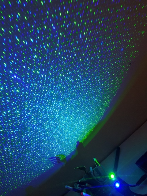 Lampki - laserowe projektory na USB - kolor zielony Lampki - laserowe projektory na USB - kolor zielony