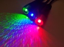 Lampki - laserowe projektory na USB - kolor niebieski
