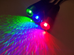 Lampki - laserowe projektory na USB - kolor niebieski